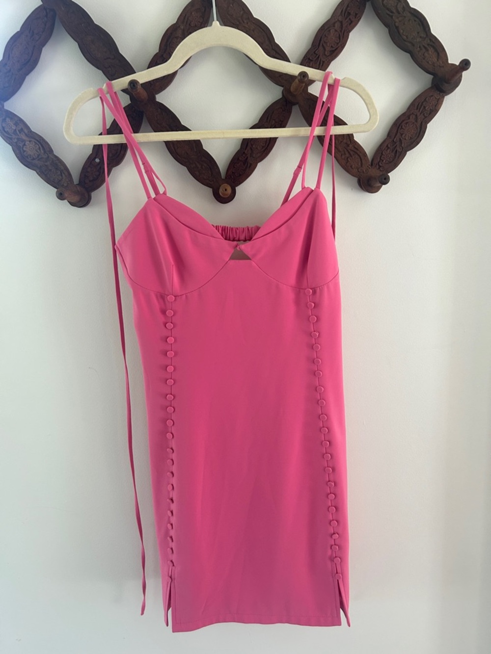 Jonathan Simkhai Eilish Mini Dress in the color Punch. Size 6 / 4  Bra cup 34 B